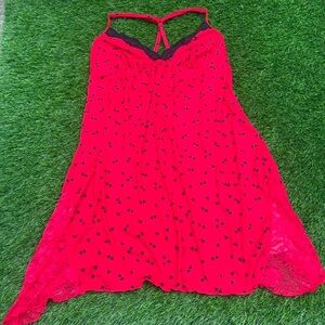 Secret Treasures Red Chemise with Black Accents